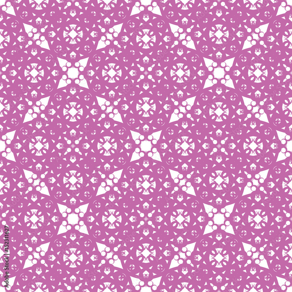 Vector seamless floral geometric pattern