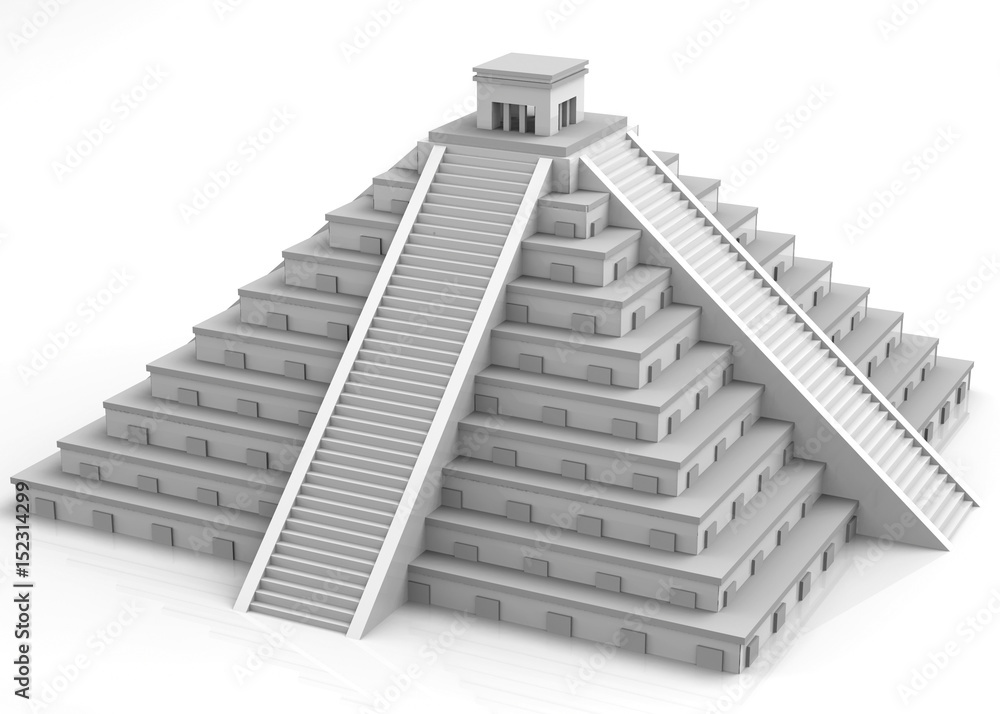 Fototapeta premium Maya Pyramid - 3D