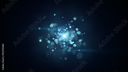 Circle blurred lights in center abstract background