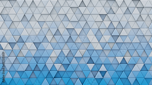 Obraz wytłaczane trójkąty gradientowe 3d