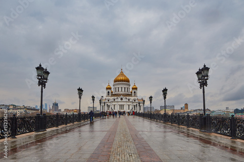 Moscow - 04,04,2017:  Christ the redeemer cathedral in the center of Moscow
