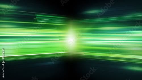 Green glowing stripes abstr...