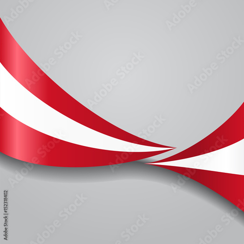Austrian wavy flag. Vector illustration.