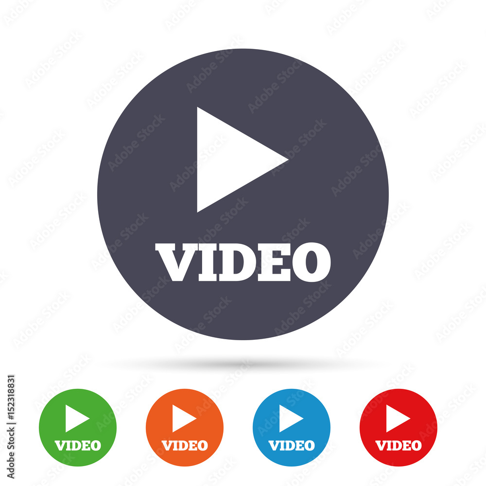 Play video sign icon. Player navigation symbol. Play video sign icon. Player navigation symbol.
