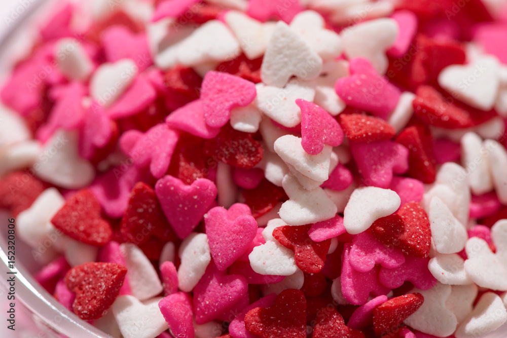 Valentines Day. Close-up of colorful candy hearts. Valentines Day. Close-up of colorful candy hearts.