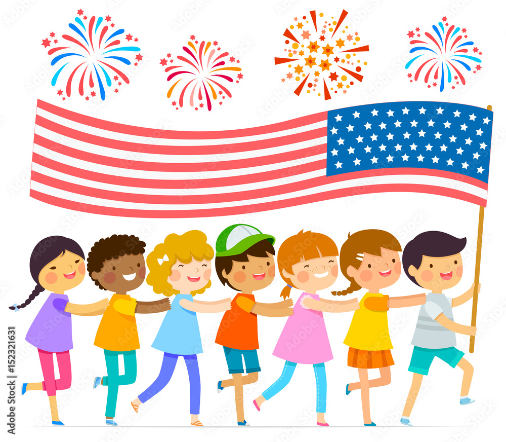 Kids Walking In A Line Clip Art