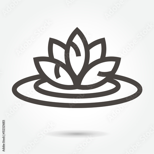 Lotus Flower icon vector on white background