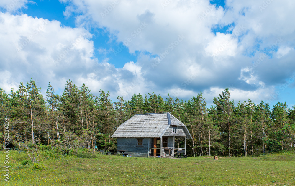 Small country house in forest. Jurkalne, Latvia