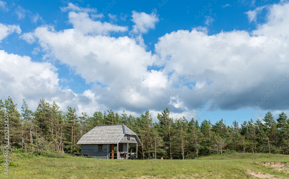 Small country house in forest. Jurkalne, Latvia