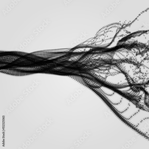 Water Splash Imitation. Array with Dynamic Emitted Particles. Abstract Background. Vector Illustration.