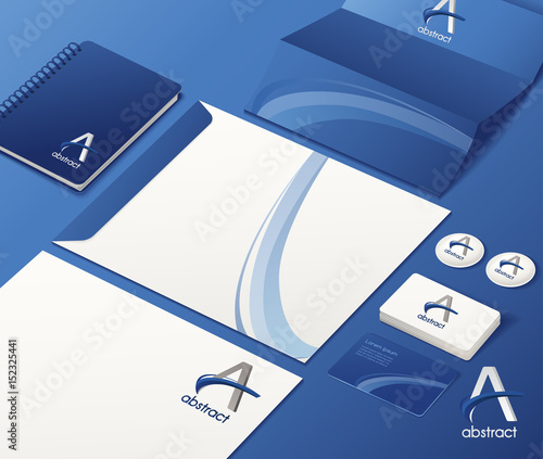 Business Stationery and Corporate Identity Template : Vector Illustration