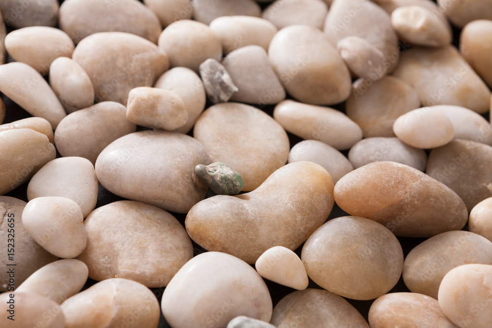 Sea pebbles background, natural seashore stones