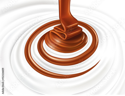 Milk swirl with chocolate candy