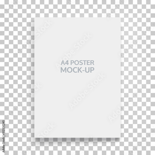 A4 sized mockup of a landscape-oriented magazine or catalogue. Blank sheet of paper. Element for advertising and promotional message. 3d vector illustration for your design.