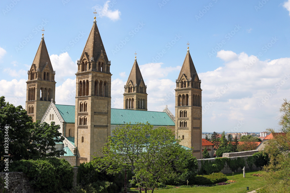 The Cathedral of Pecs Hungary cityscape The Cathedral of Pecs Hungary cityscape