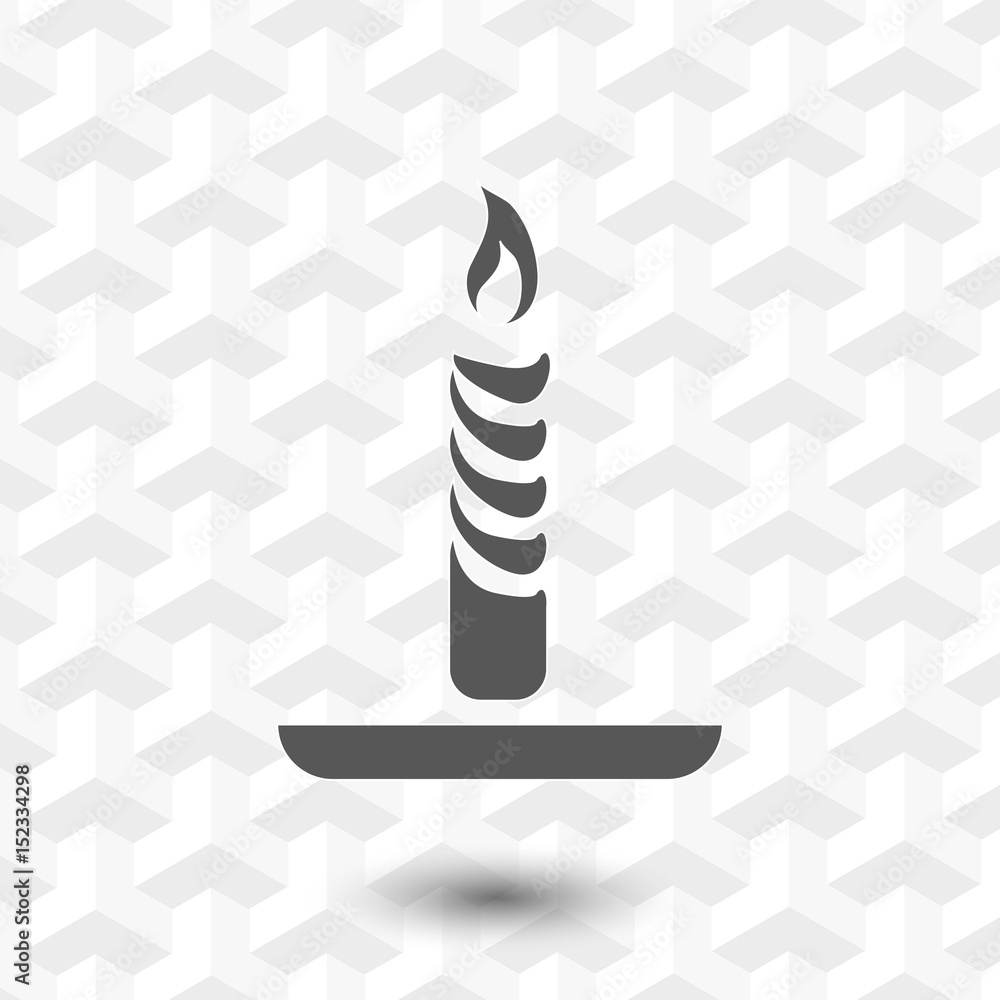Fototapeta premium candle icon stock vector illustration flat design