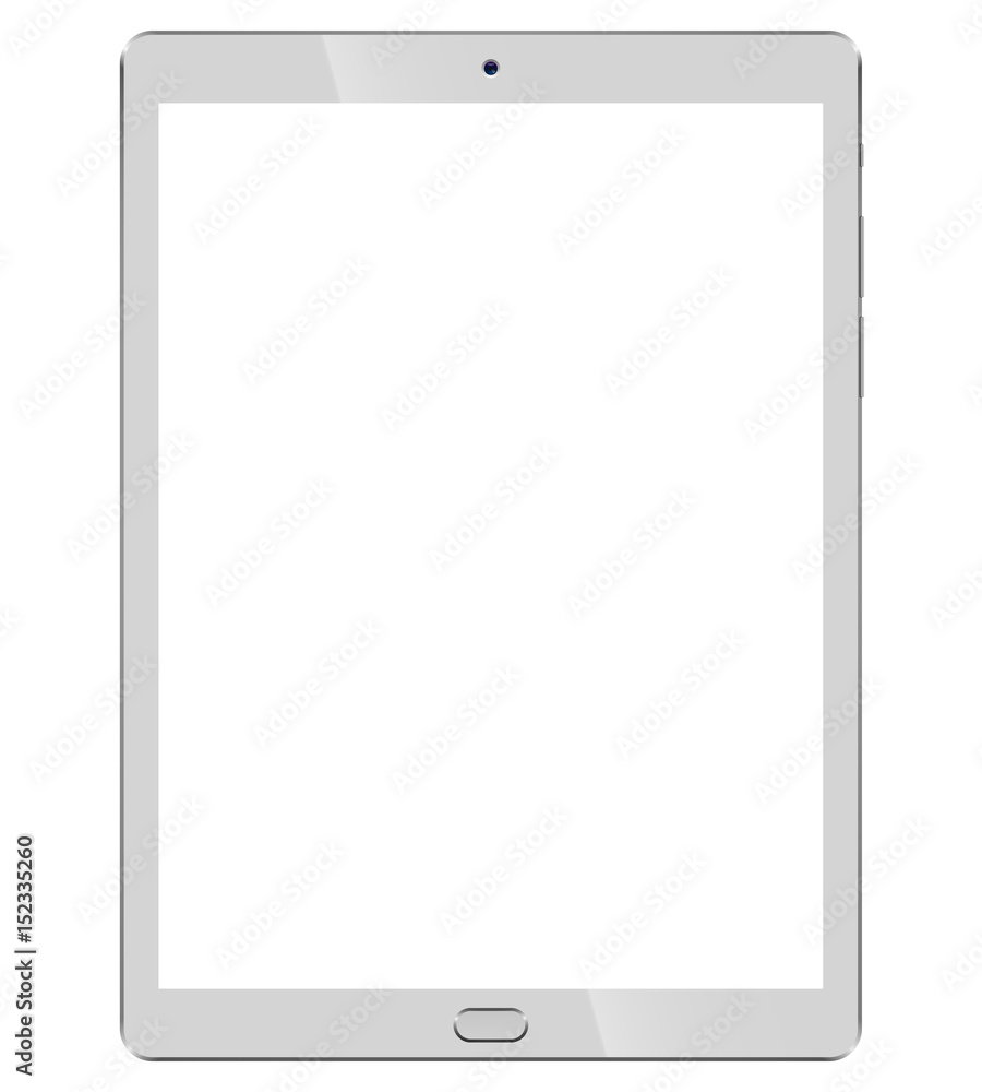 Tablet pc front view isolated on white background. Tablet pc front view isolated on white background.