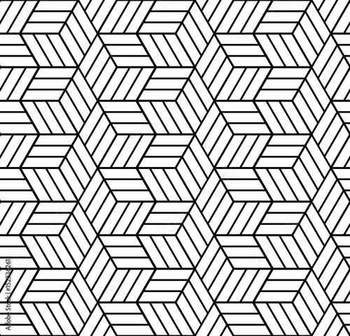 Seamless op art pattern. 3D illusion.