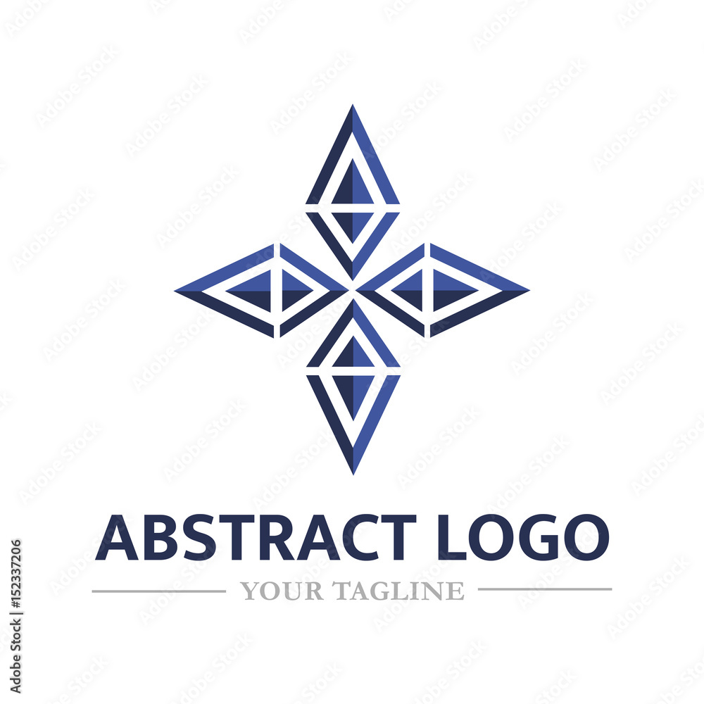 Abstract logo in the form of a flower. Vector logo template for Abstract logo in the form of a flower. Vector logo template for
