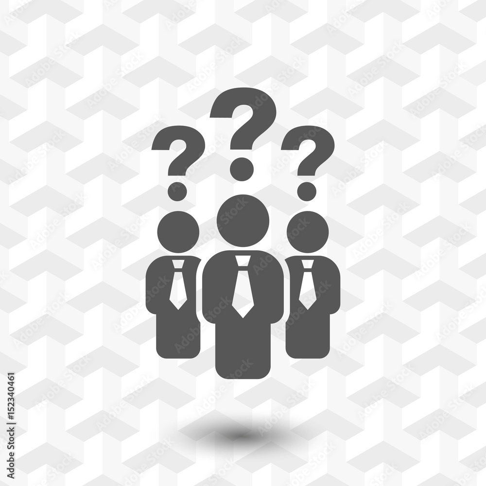 question mark over people icon stock vector illustration question mark over people icon stock vector illustration