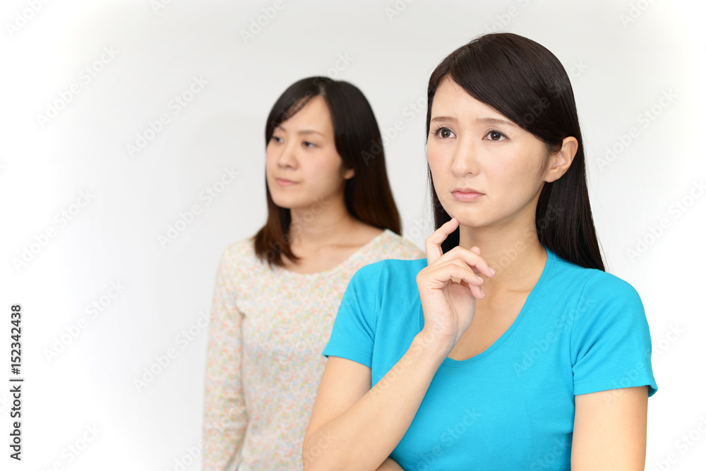 憂鬱な表情の女性 憂鬱な表情の女性