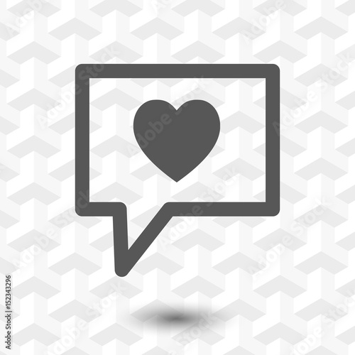 Speech Bubbles Icon. chat love pictogram stock vector illustration