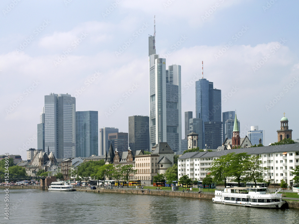 City view of Frankfurt am Main, Hesse, Hessen, Germany, Europe