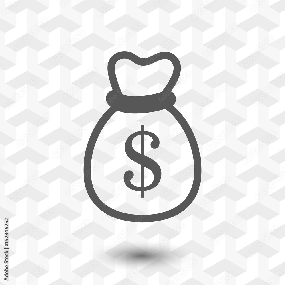bag of money icon stock vector illustration flat design bag of money icon stock vector illustration flat design