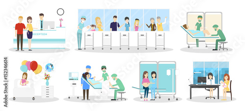 Maternity hospital set.