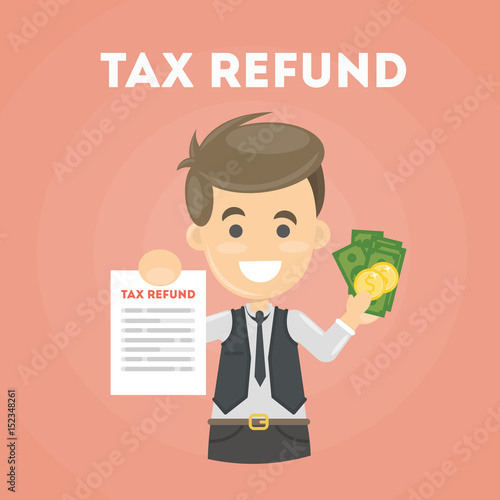Tax refund document.
