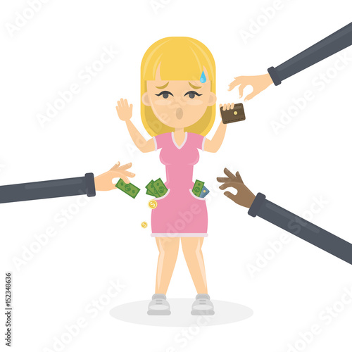 Business robbery concept illustration.