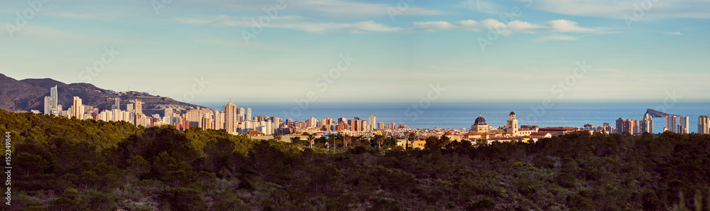 Panorama of Benidorm city. Costa Blanca, Spain