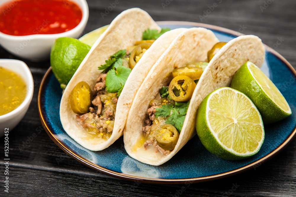 Mexican tacos with beef Mexican tacos with beef