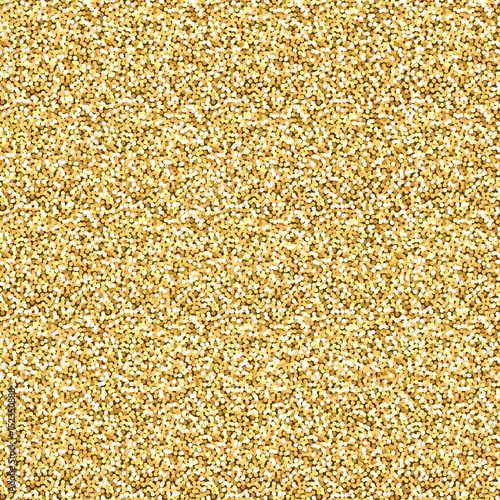 Golden seamless vector background. Shimmering pattern. Confetti foil. Glamorous print.