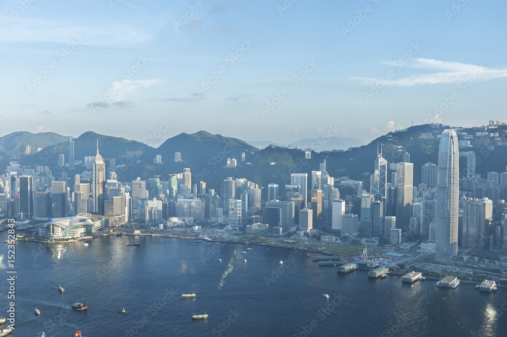 Obraz premium Aerial view of Hong Kong city