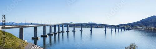 Panorama of a bridge in Norway
