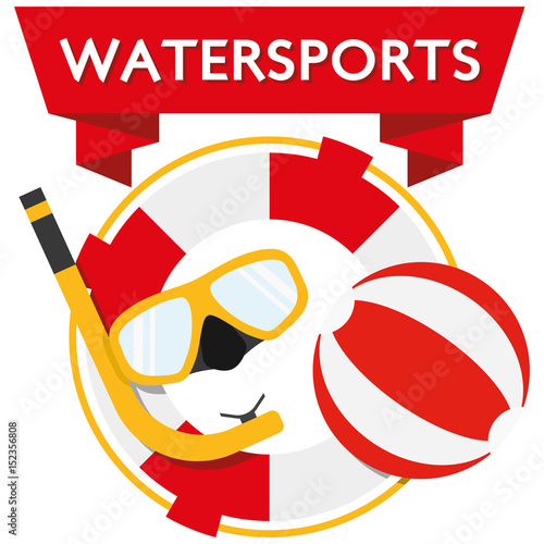 Illustration flat design watersports