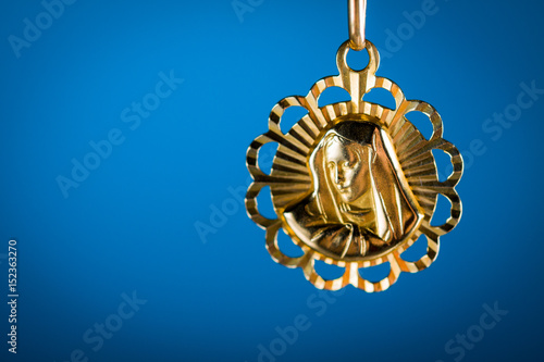 Принти на полотні Holy pendant with effigy of Our Lady.