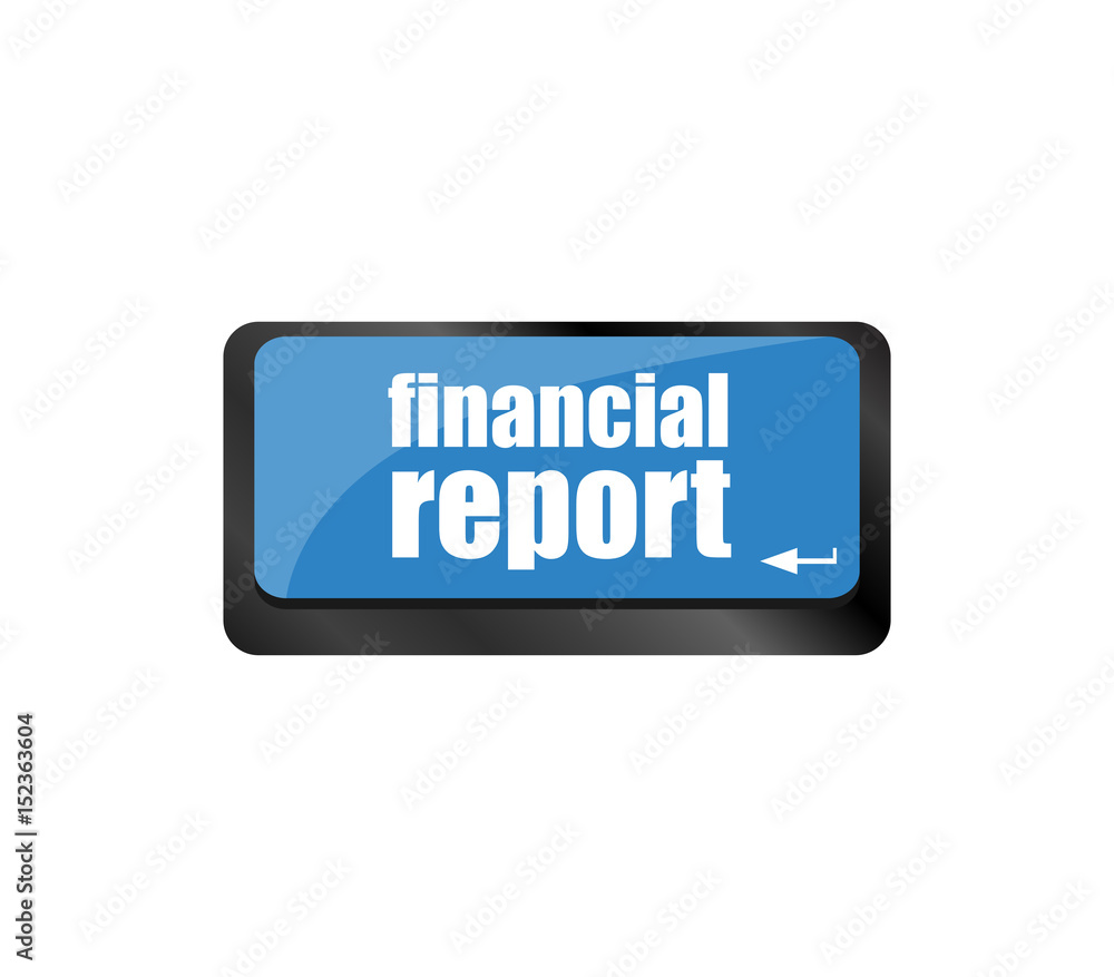 keyboard key with financial report laptop button keyboard key with financial report laptop button