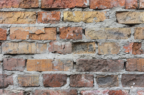 texture of a brick wall close-up
