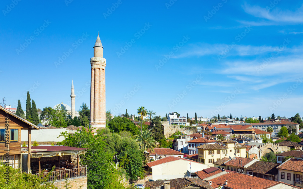 Yivli Minare Mosque in Antalya, Turkey