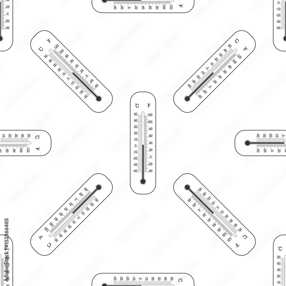 Celsius meteorology thermometers measuring. cold, vector illustration.  Thermometer equipment showing cold weather Stock Vector