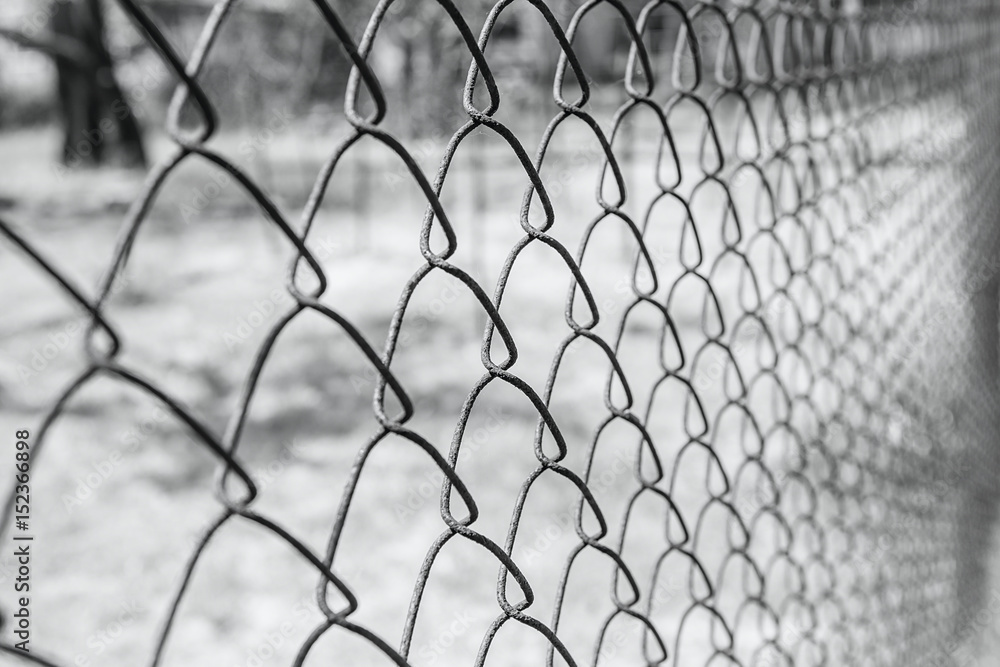 Naklejka premium Old rusty mesh in blurring. Colorful pattern.