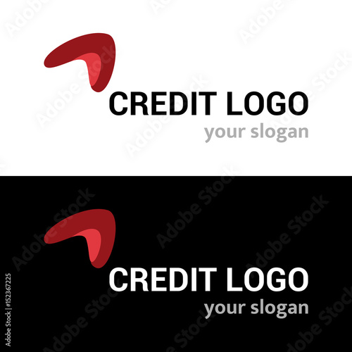 Abstract vector logo template for business company or identity on white and black background. Symbol concept for financial business service, payment system, banking and any money business.