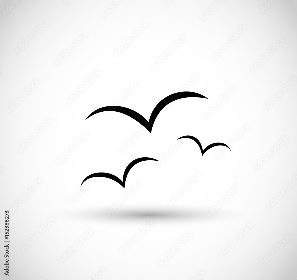 Naklejka premium Seagulls icon vector