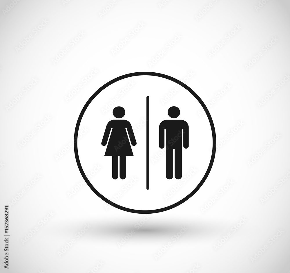 Woman/ Man toilette sign vector Woman/ Man toilette sign vector