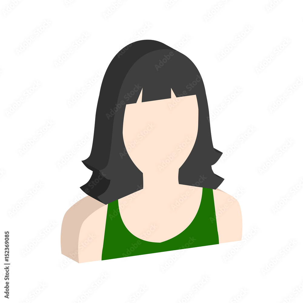 Female avatar symbol. Flat Isometric Icon or Logo. 3D Style Pictogram for Web Design, UI, Mobile App, Infographic. Female avatar symbol. Flat Isometric Icon or Logo. 3D Style Pictogram for Web Design, UI, Mobile App, Infographic.