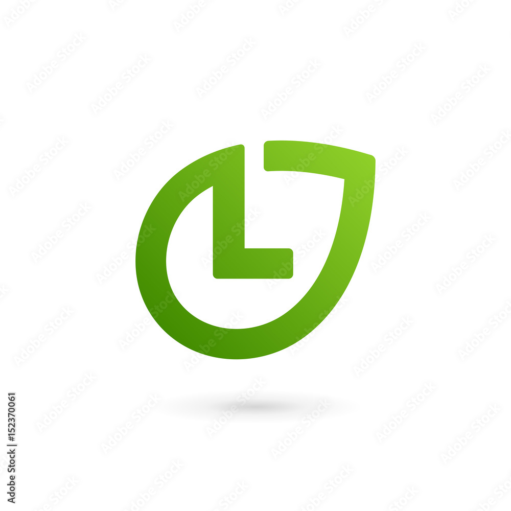 Letter L eco leaves logo icon design template elements Letter L eco leaves logo icon design template elements