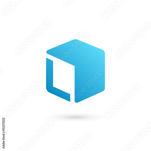 Letter L cube logo icon design template elements