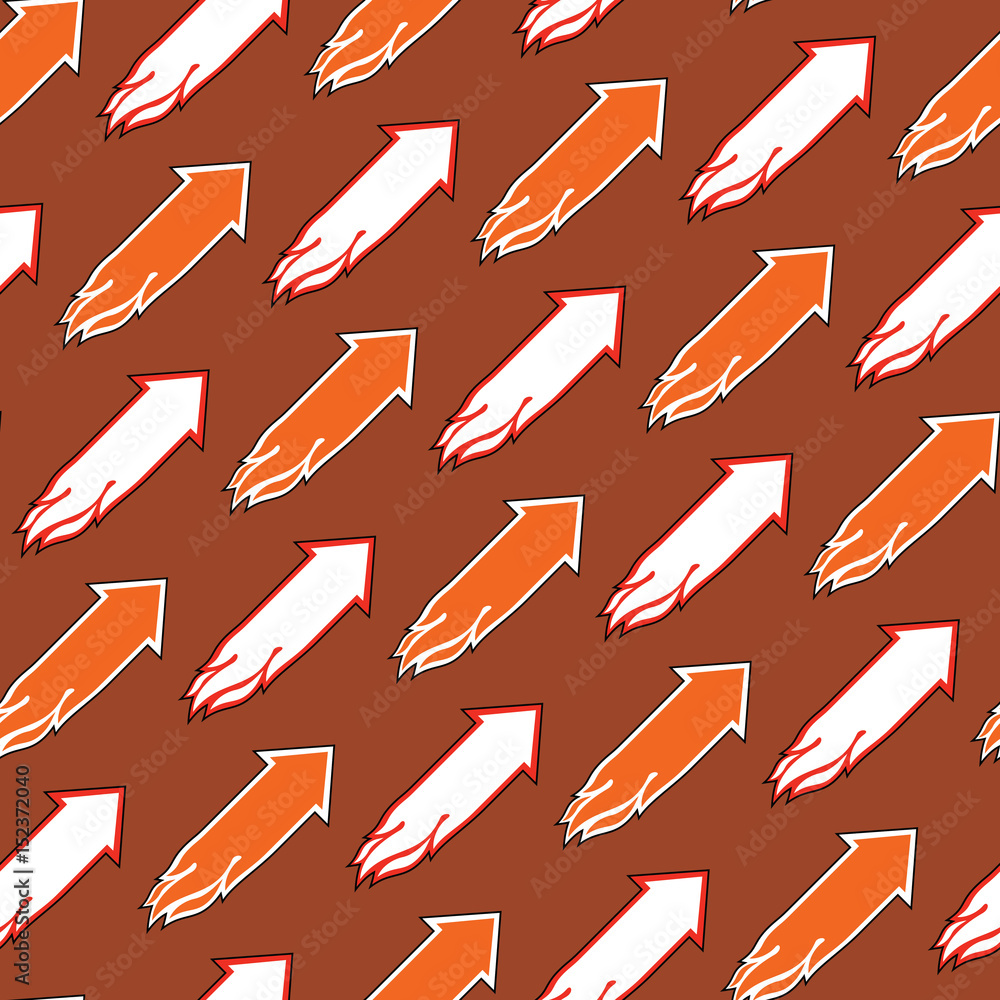 Flame Arrow seamless pattern. Flame Arrow seamless pattern.